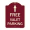 Signmission Free Valet Parking W/ Ahead Arrow Heavy-Gauge Aluminum Architectural Sign, 24" x 18", BU-1824-23944 A-DES-BU-1824-23944 - alternate 1